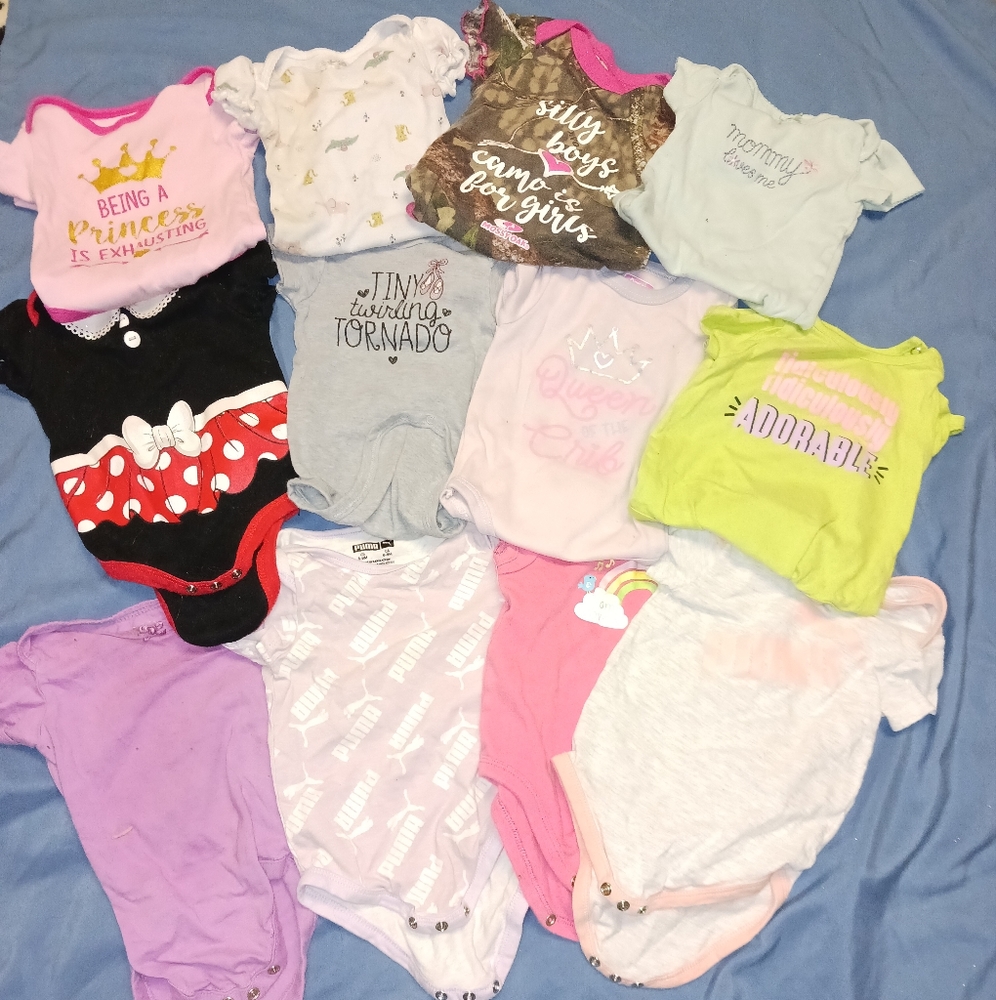 Girls 6-9 onesie lot